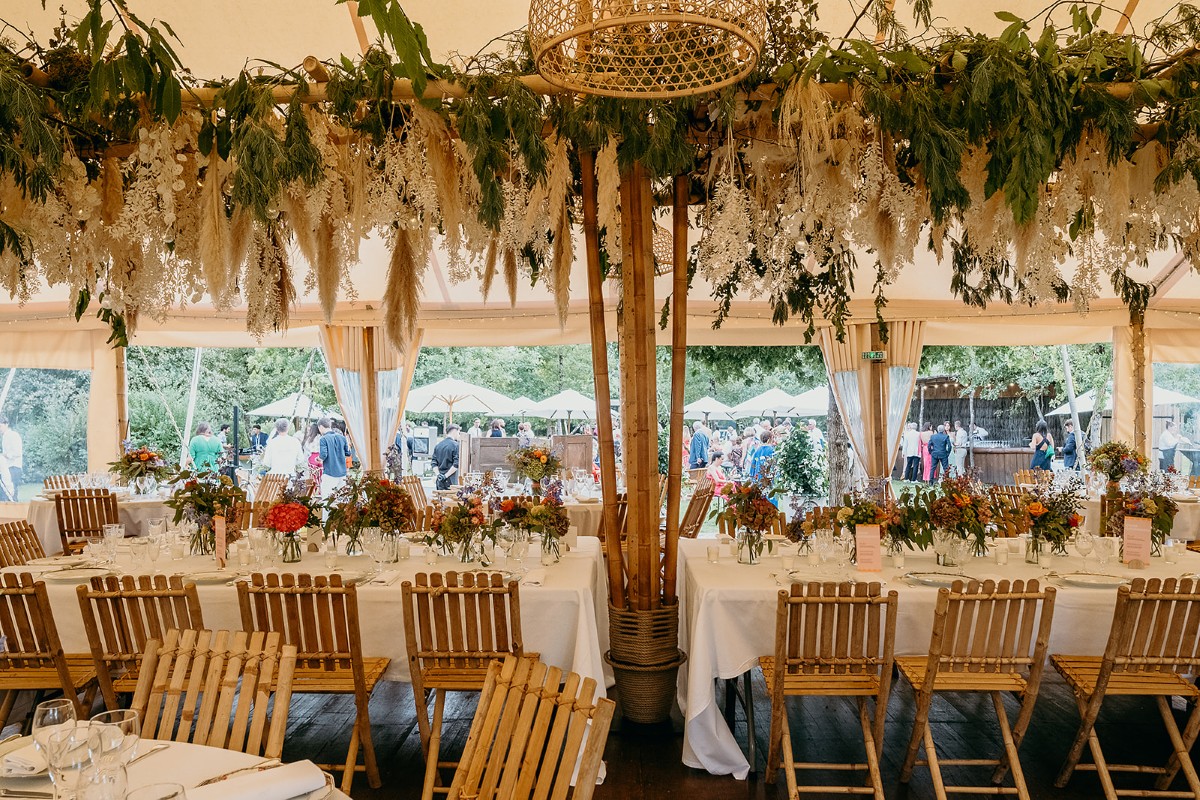 décoration fleurs tables mariage landes