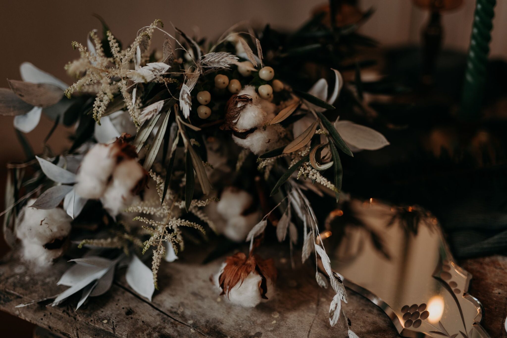 bouquet de mariée mariage hiver mayenne