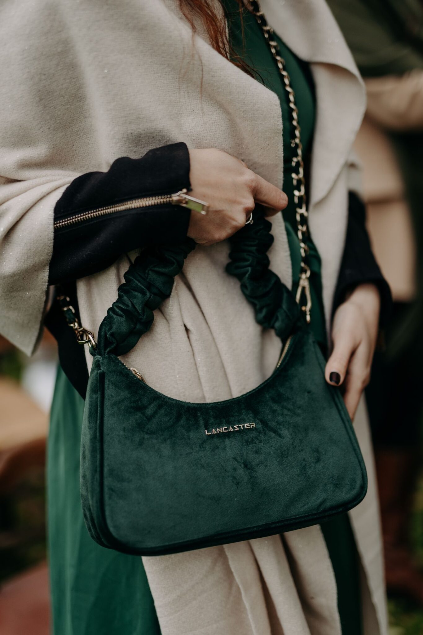 sac à main vert mariage hiver mayenne